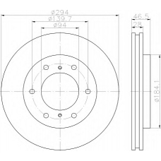 8DD 355 115-731 HELLA Тормозной диск