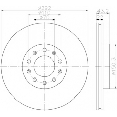 MDC2160 MINTEX Тормозной диск