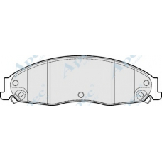 PAD1702 APEC Комплект тормозных колодок, дисковый тормоз