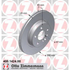 400.1424.00 ZIMMERMANN Тормозной диск