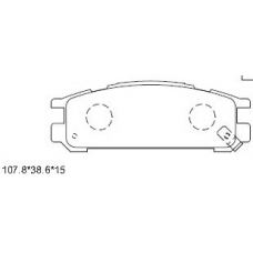 KD3782 ASIMCO Комплект тормозных колодок, дисковый тормоз