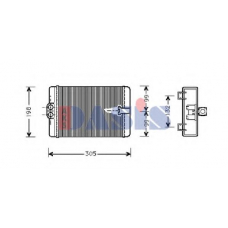 129230N AKS DASIS Теплообменник, отопление салона