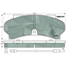 GDB164 TRW Комплект тормозных колодок, дисковый тормоз