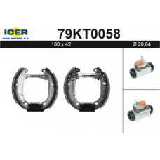 79KT0058 ICER Комплект тормозных колодок