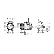 MSK428 Prasco Компрессор, кондиционер