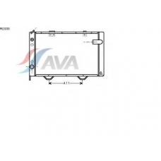 PE2038 AVA Радиатор, охлаждение двигателя