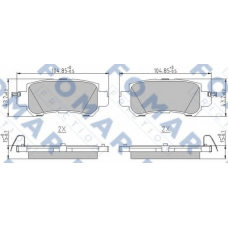 FO 235483 FOMAR ROULUNDS Комплект тормозных колодок, дисковый тормоз