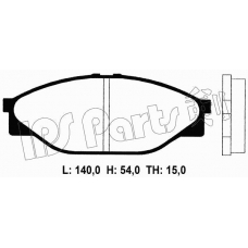 IBD-1214 IPS Parts Комплект тормозных колодок, дисковый тормоз