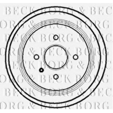 BBR7127 BORG & BECK Тормозной барабан