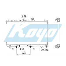 PA010286 KOYO P-tank corrugate-fin ass'y