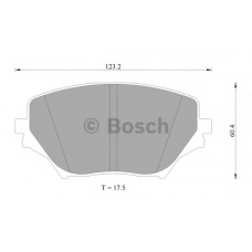 0 986 AB1 006 BOSCH Комплект тормозных колодок, дисковый тормоз