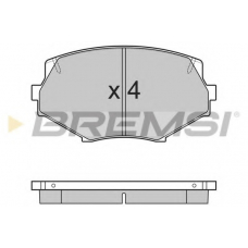BP2760 BREMSI Комплект тормозных колодок, дисковый тормоз