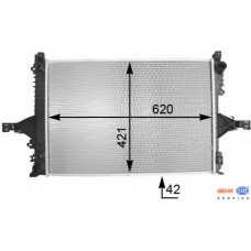 8MK 376 774-231 HELLA Радиатор, охлаждение двигателя