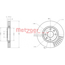 6110050 METZGER Тормозной диск