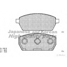 K012-02 ASHUKI Комплект тормозных колодок, дисковый тормоз