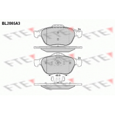 BL2065A3 FTE Комплект тормозных колодок, дисковый тормоз