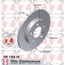 100.1248.20 ZIMMERMANN Тормозной диск