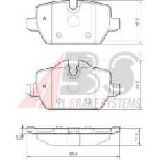 P 06 037 ABS Комплект тормозных колодок, дисковый тормоз