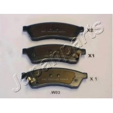 PP-W03AF JAPANPARTS Комплект тормозных колодок, дисковый тормоз