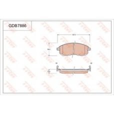 GDB7886 TRW Комплект тормозных колодок, дисковый тормоз