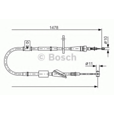 1 987 482 096 BOSCH Трос, стояночная тормозная система