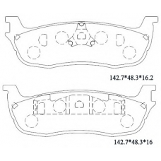 KD6308 ASIMCO Комплект тормозных колодок, дисковый тормоз