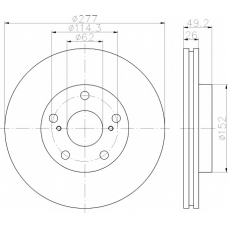 8DD 355 119-661 HELLA PAGID Тормозной диск