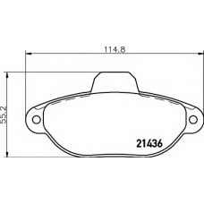 8DB 355 019-151 HELLA Комплект тормозных колодок, дисковый тормоз