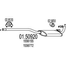 01.50920 MTS Средний глушитель выхлопных газов