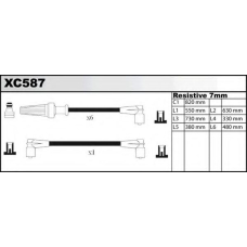 XC587 QUINTON HAZELL Комплект проводов зажигания