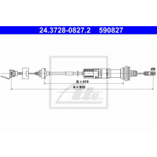24.3728-0827.2 ATE Трос, управление сцеплением