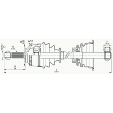 DRS6100.00 OPEN PARTS Приводной вал