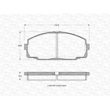 363702160909 MAGNETI MARELLI Комплект тормозных колодок, дисковый тормоз