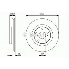 0 986 479 R33 BOSCH Тормозной диск