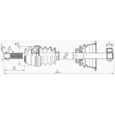 DRS6135.00 OPEN PARTS Приводной вал