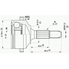 CVJ5369.10 OPEN PARTS Шарнирный комплект, приводной вал