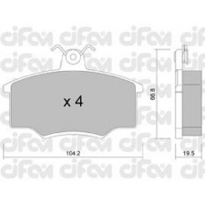 822-024-0 CIFAM Комплект тормозных колодок, дисковый тормоз