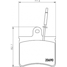 8DB 355 005-871 HELLA PAGID Комплект тормозных колодок, дисковый тормоз