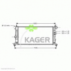 31-0791 KAGER Радиатор, охлаждение двигателя