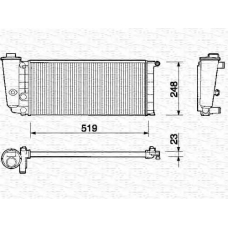 350213101000 MAGNETI MARELLI Радиатор, охлаждение двигателя