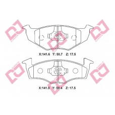 BP2309 DJ PARTS Комплект тормозных колодок, дисковый тормоз