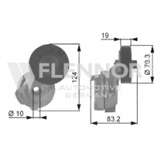 FS99285 FLENNOR Натяжной ролик, поликлиновой  ремень