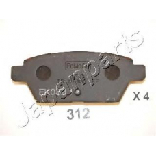 PP-312AF JAPANPARTS Комплект тормозных колодок, дисковый тормоз