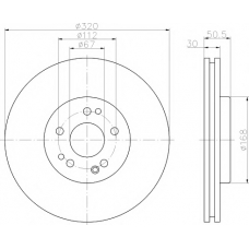 8DD 355 103-411 HELLA PAGID Тормозной диск