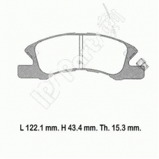 IBD-1694 IPS Parts Комплект тормозных колодок, дисковый тормоз