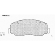 J3602033 NIPPARTS Комплект тормозных колодок, дисковый тормоз