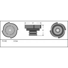 FC503 QUINTON HAZELL Крышка, резервуар охлаждающей жидкости