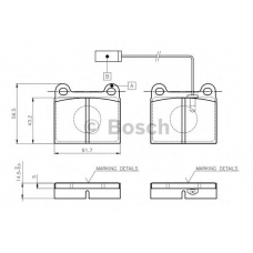 0 986 TB2 473 BOSCH Комплект тормозных колодок, дисковый тормоз