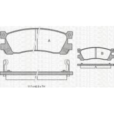 8110 50896 TRIDON Brake pads - rear