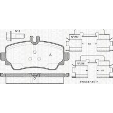 8110 23022 TRIDON Brake pads - front